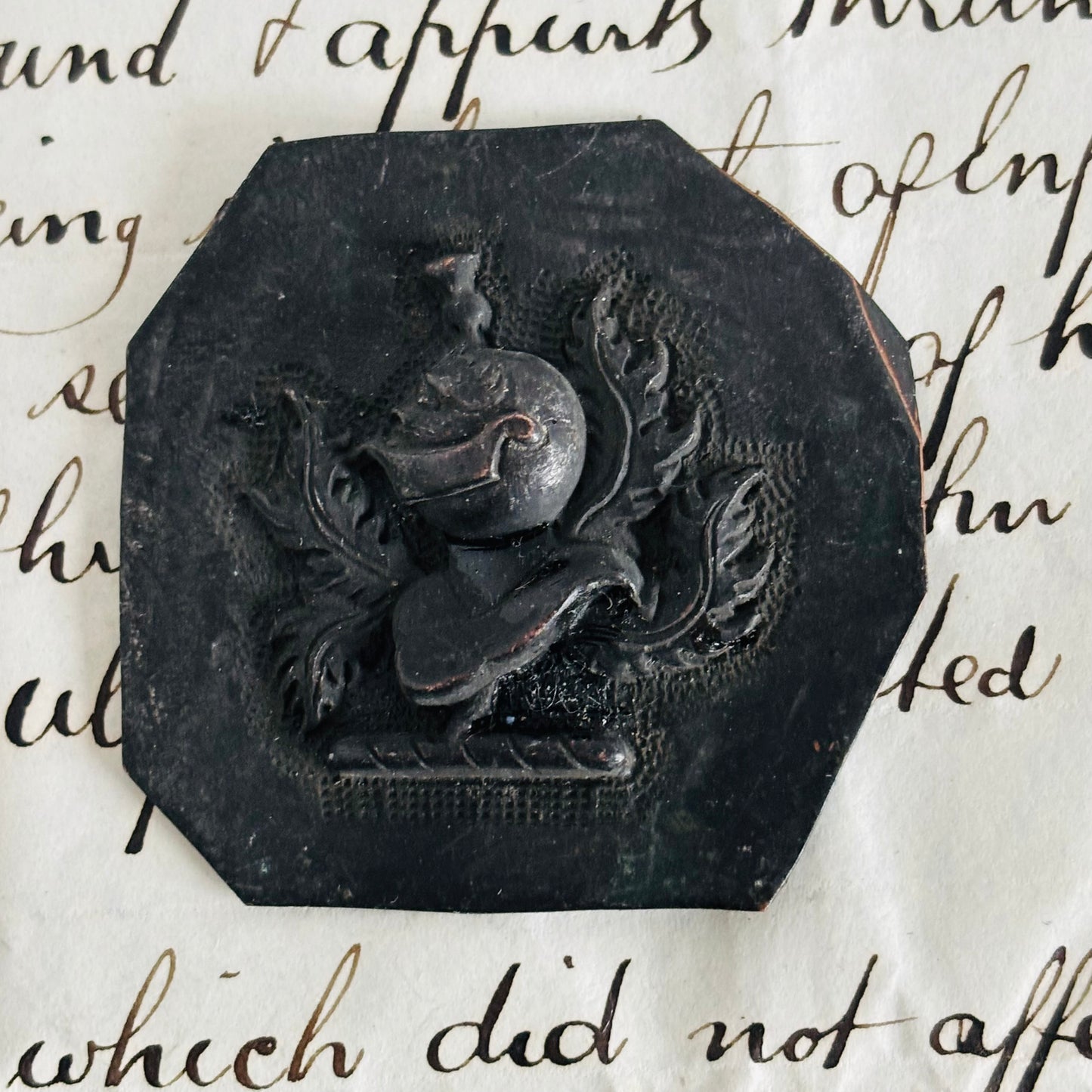 Antique Zinc Moulds Unique Heraldic Design an old document