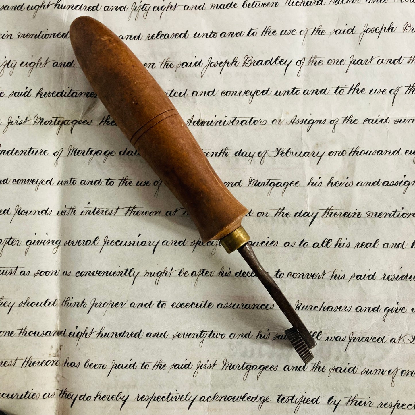 Antique Manual Embossing Tool | Bookbinding Gold Leafing Tools