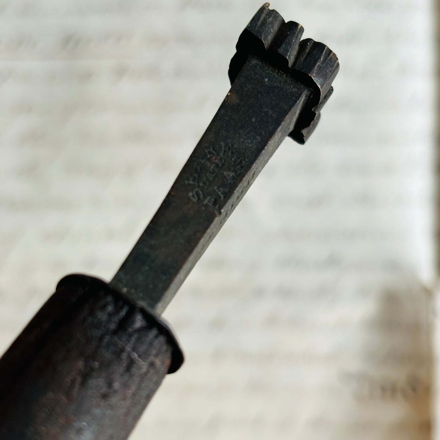 Antique Manual Embossing Tool | Leather Bookbinding Gold Leafing Tools