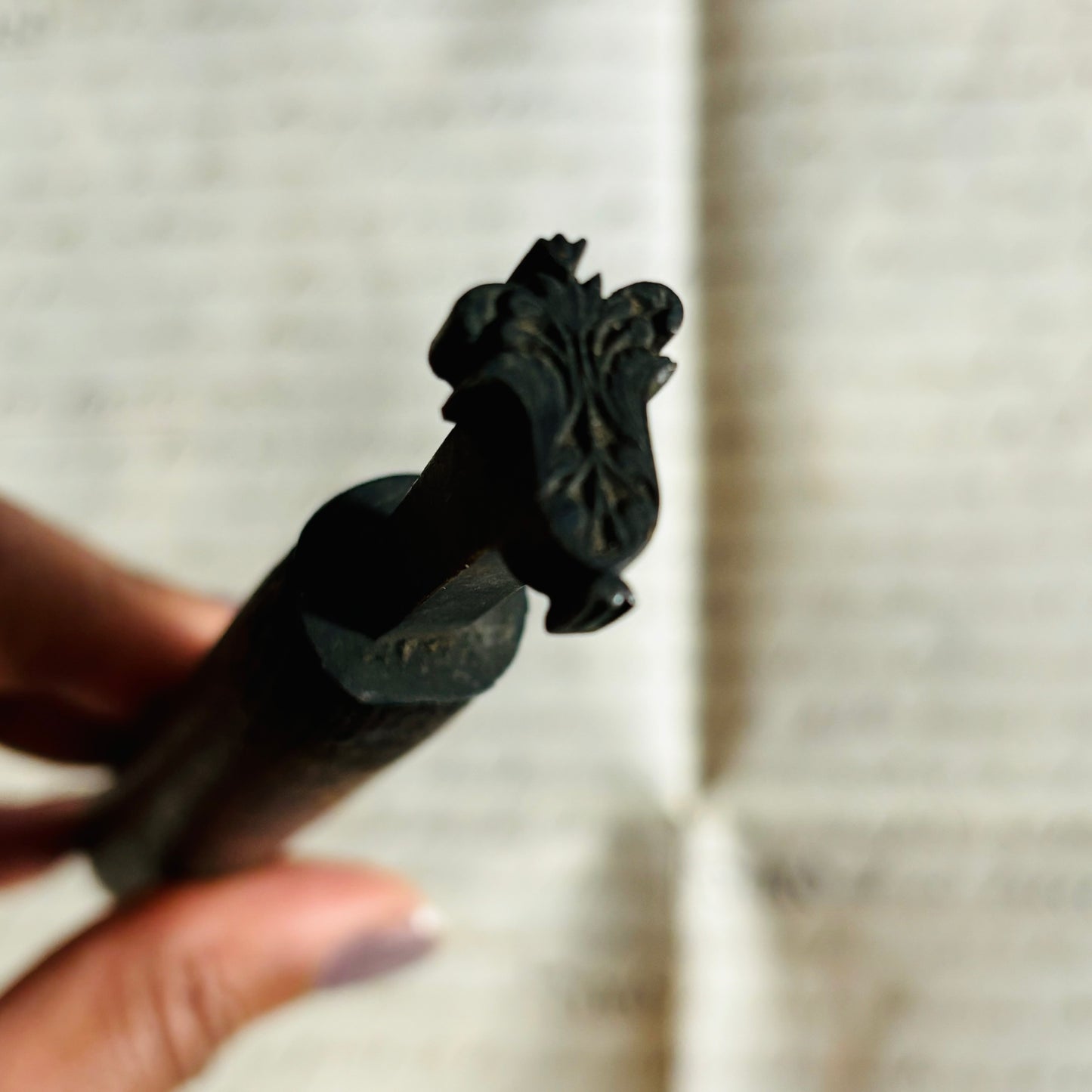 Antique Manual Embossing Tool | Leather Bookbinding Gold Leafing Tools