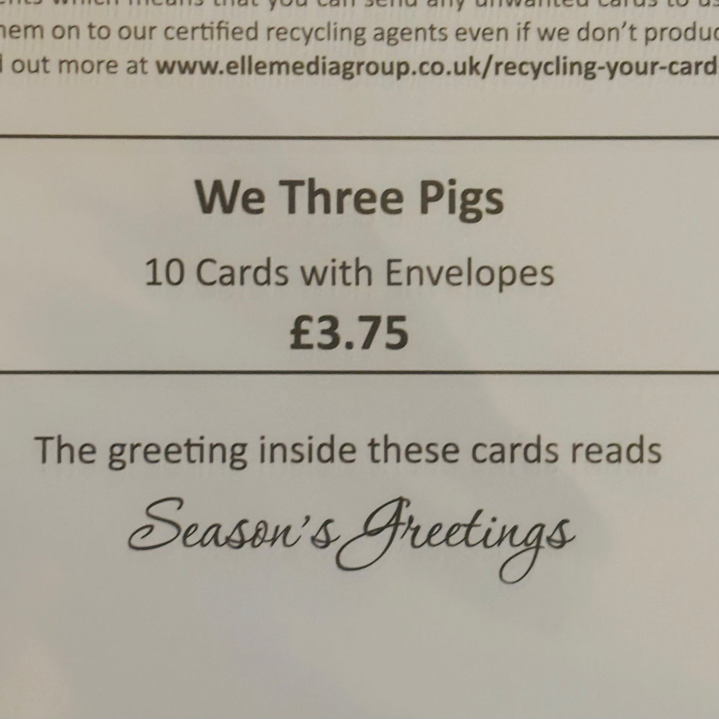 Lupus UK Christmas Cards Pack of 10 - Pigs In Blanket