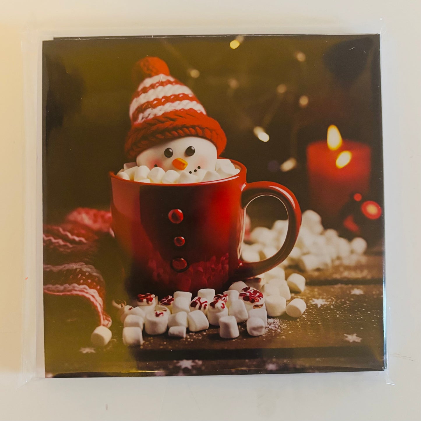 Lupus UK Christmas Cards Pack of 10 - Snowman Hot Chocolate