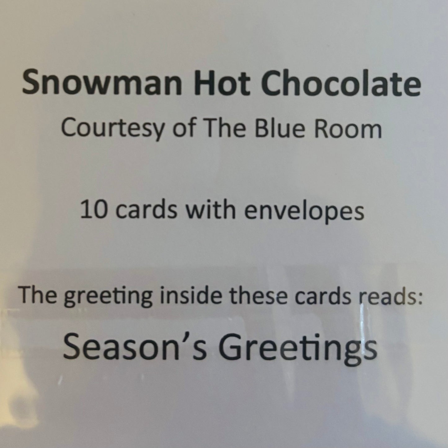 Lupus UK Christmas Cards Pack of 10 - Snowman Hot Chocolate