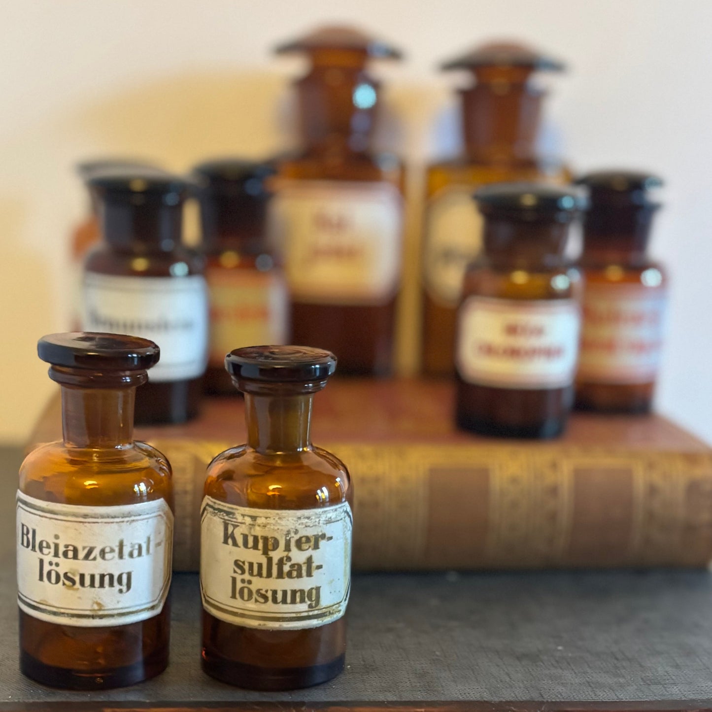 The Artist Vincent - Amber Glass Pharmacy / Chemist Bottle