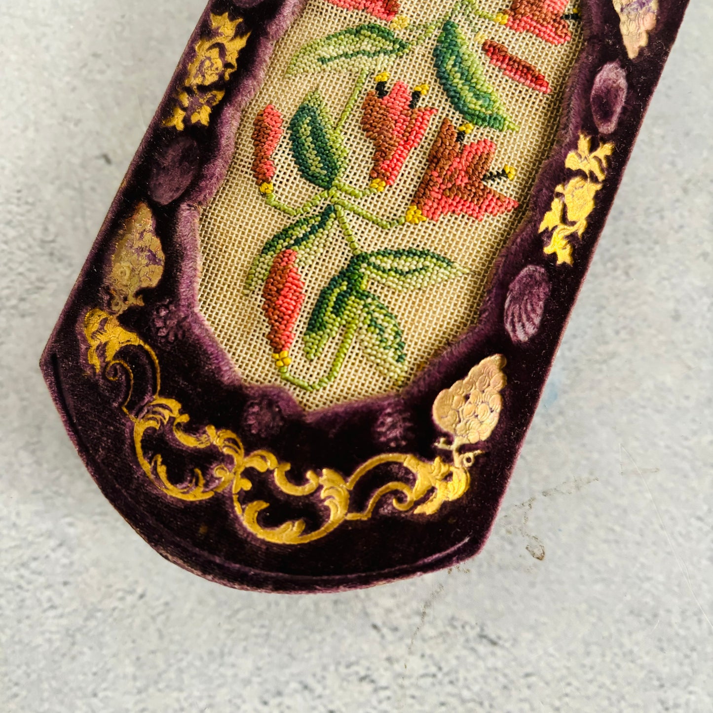 Antique French Embroidered Cigar & Spectacle Case | The Urban Vintage Affair