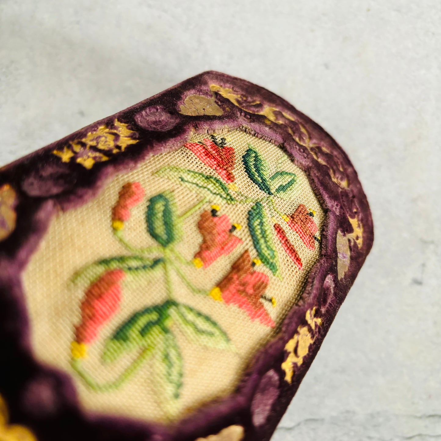 Antique French Embroidered Cigar & Spectacle Case | The Urban Vintage Affair