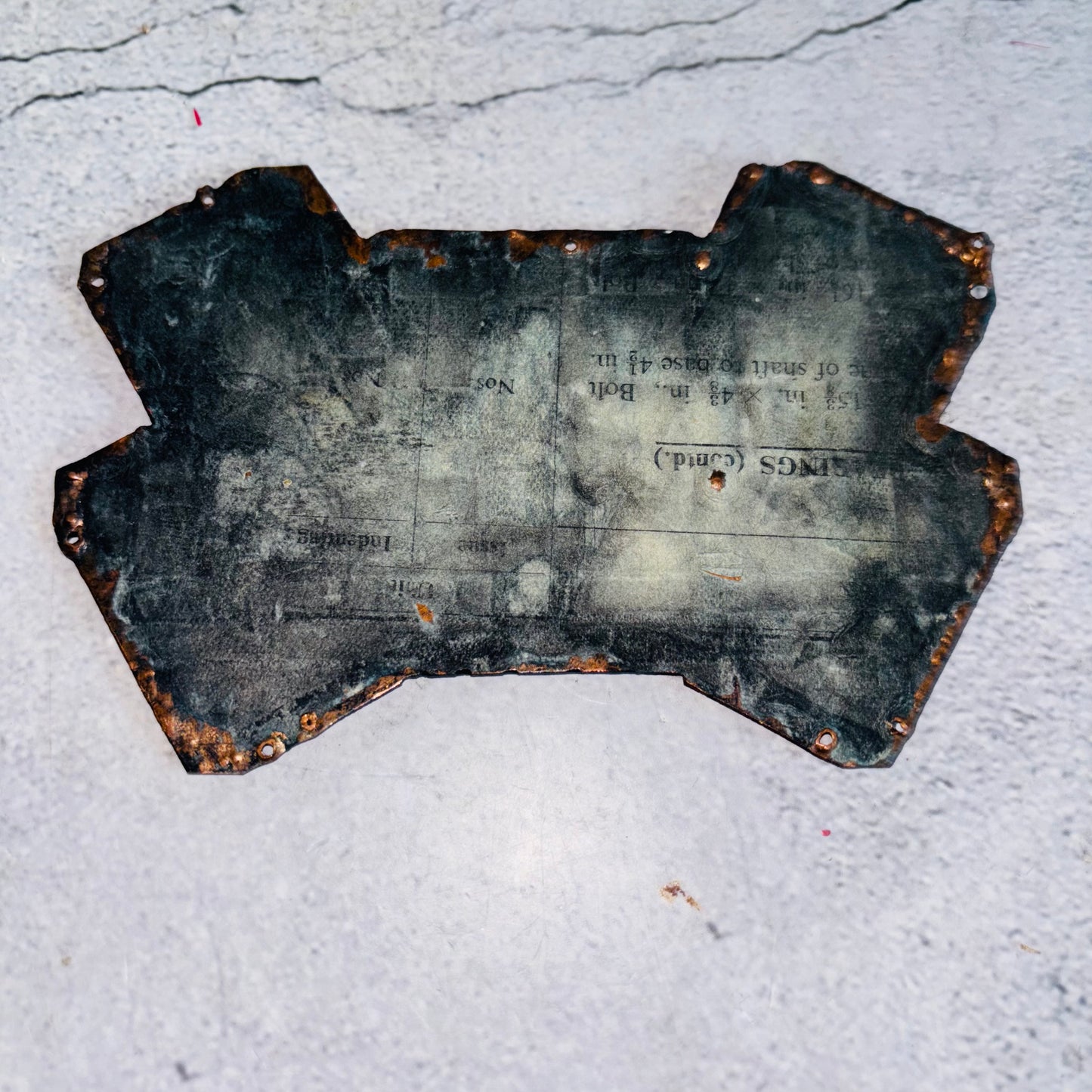 Unusual Antique Copper Printing Plate