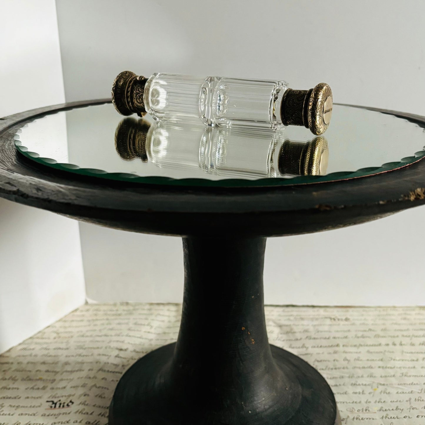 Antique Silver Gilt Double Ended Scent & Vinaigrette Bottle | The Urban Vintage Affair