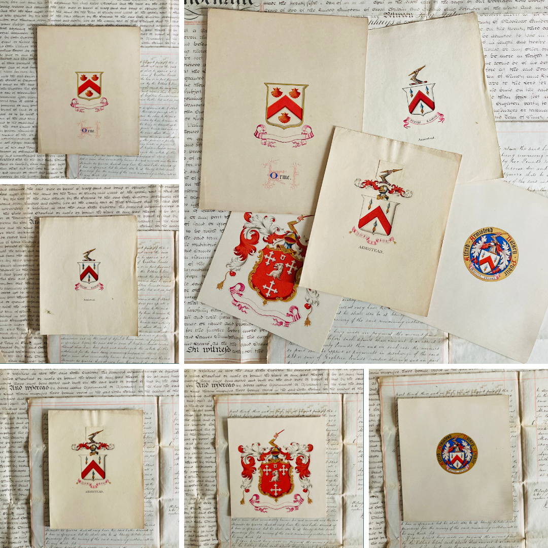 Antique Hand Painted Heraldic Family Coat Of Arms | The Urban Vintage Affair