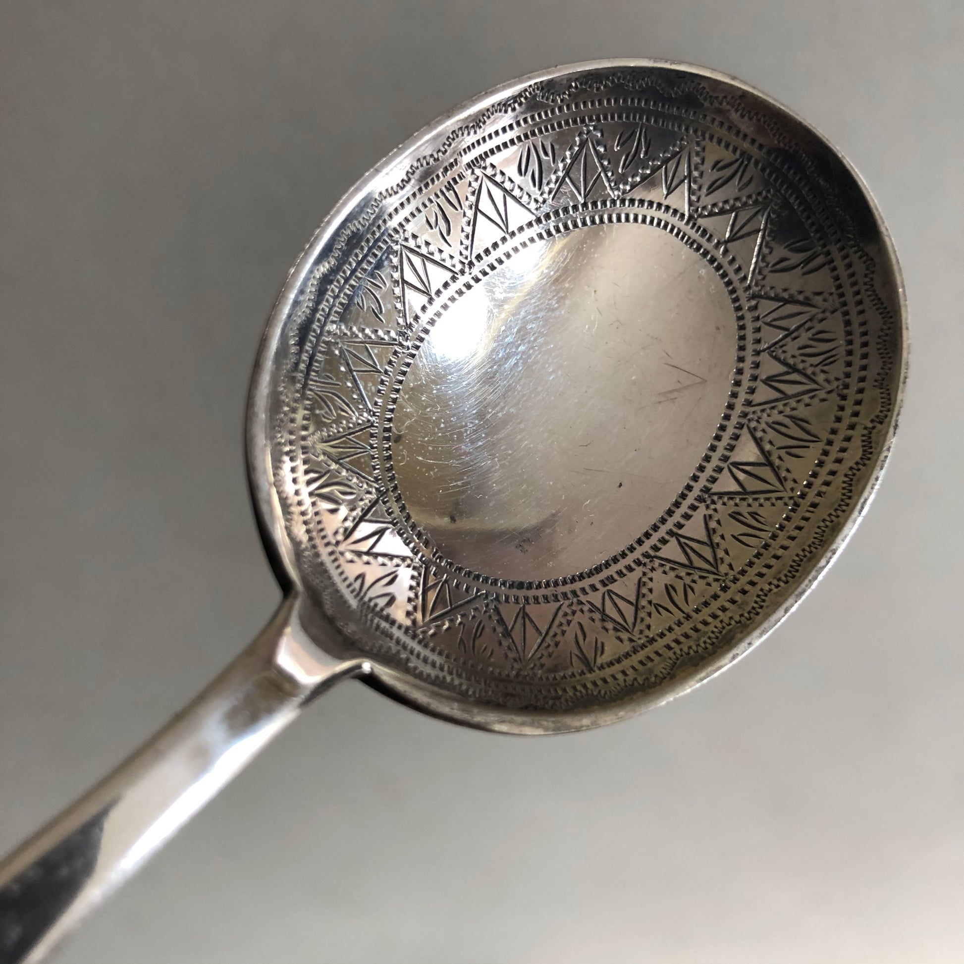Antique Silver Spoon with Bone Handle