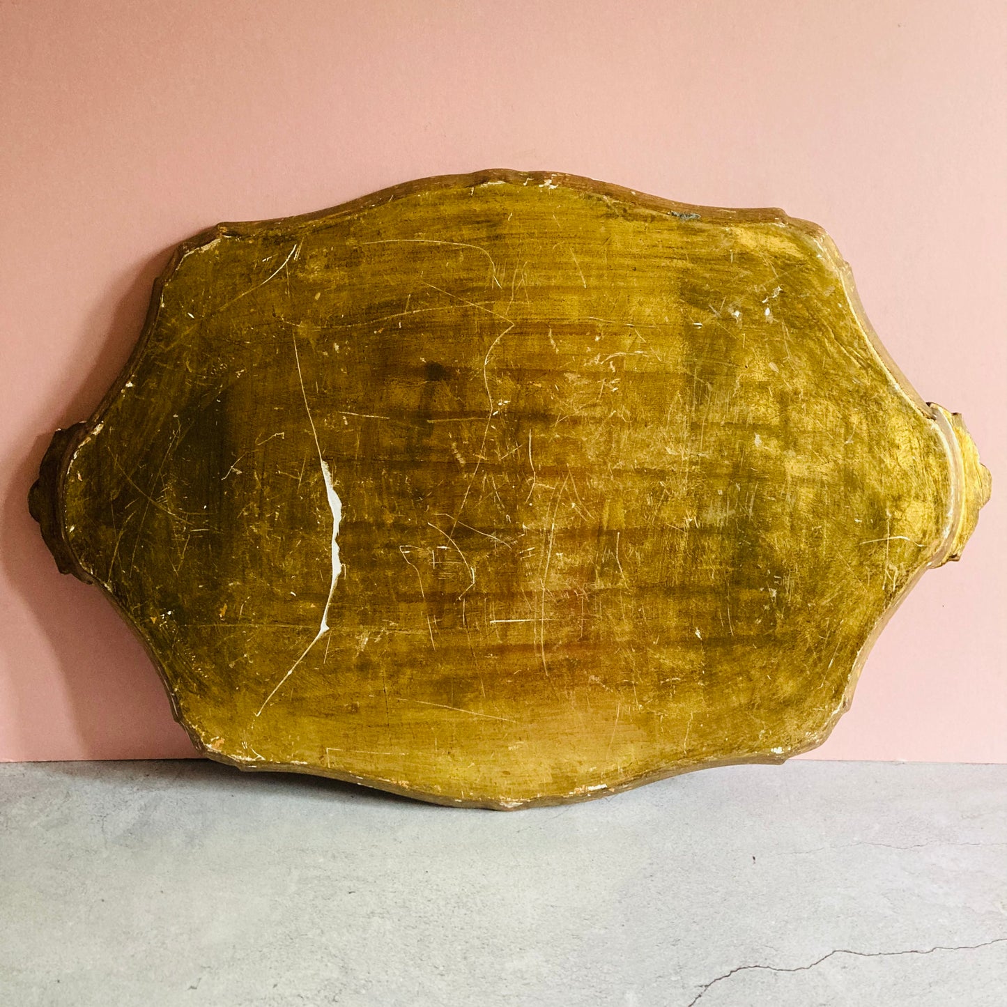 The Tattooist Alice - Large Gold Paper Mache Florentine Tray