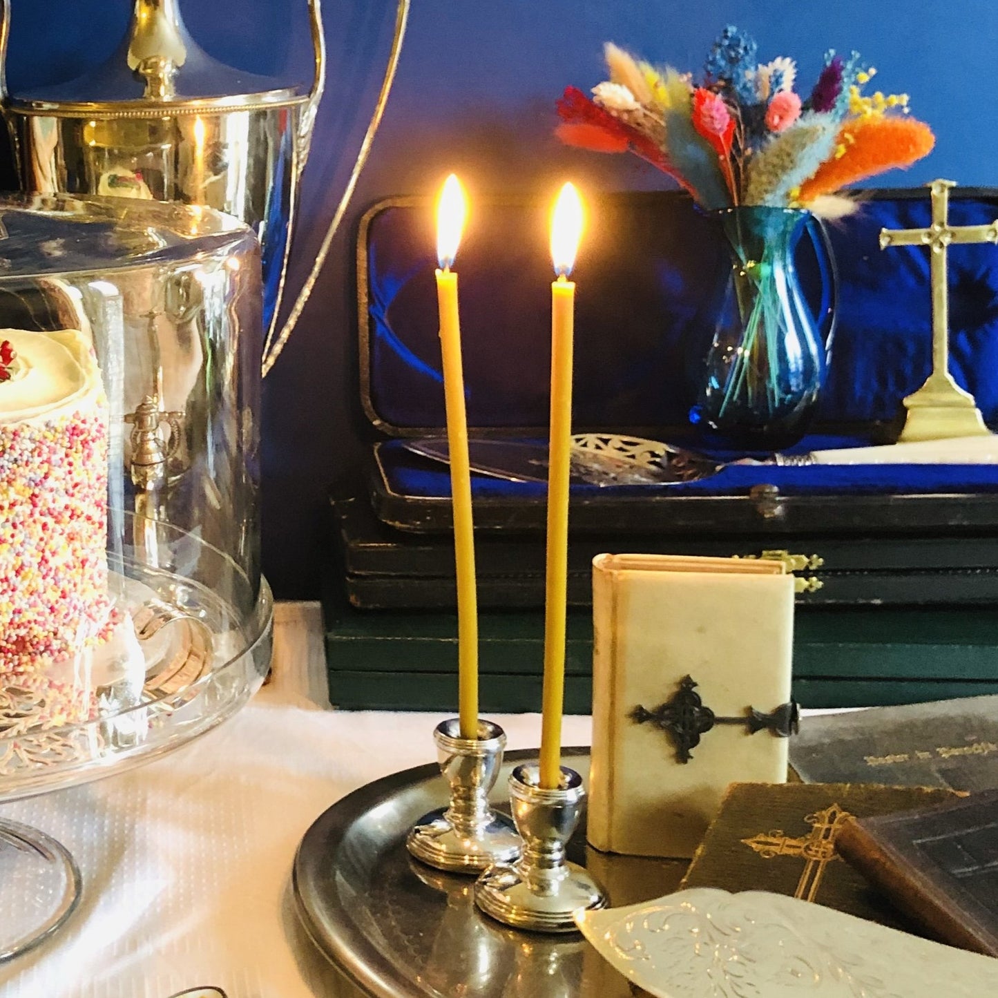 The Director Leo - Small Solid Silver Candlesticks