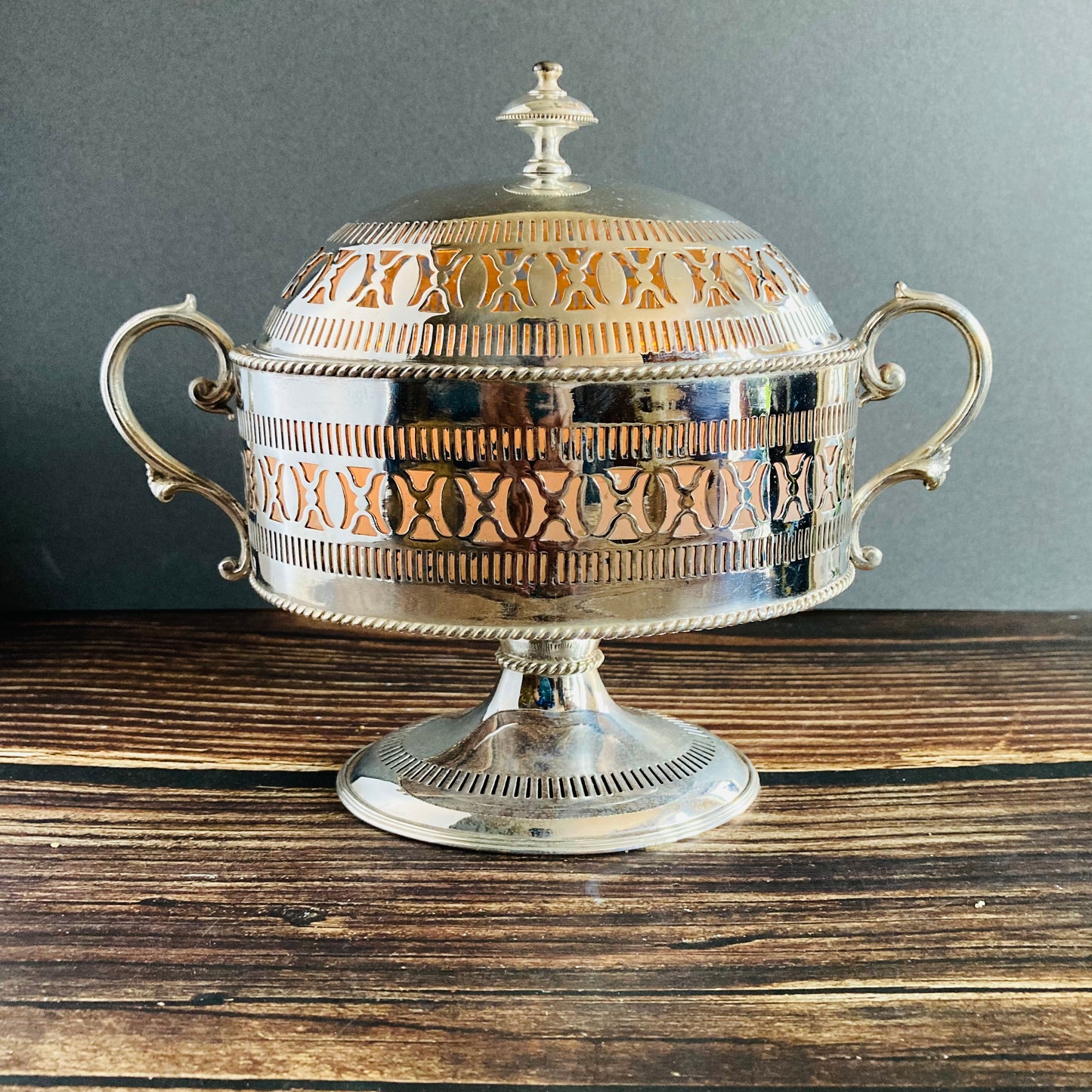 Antique Silver Trophy Shaped Pierced Lidded Potpourri Dish