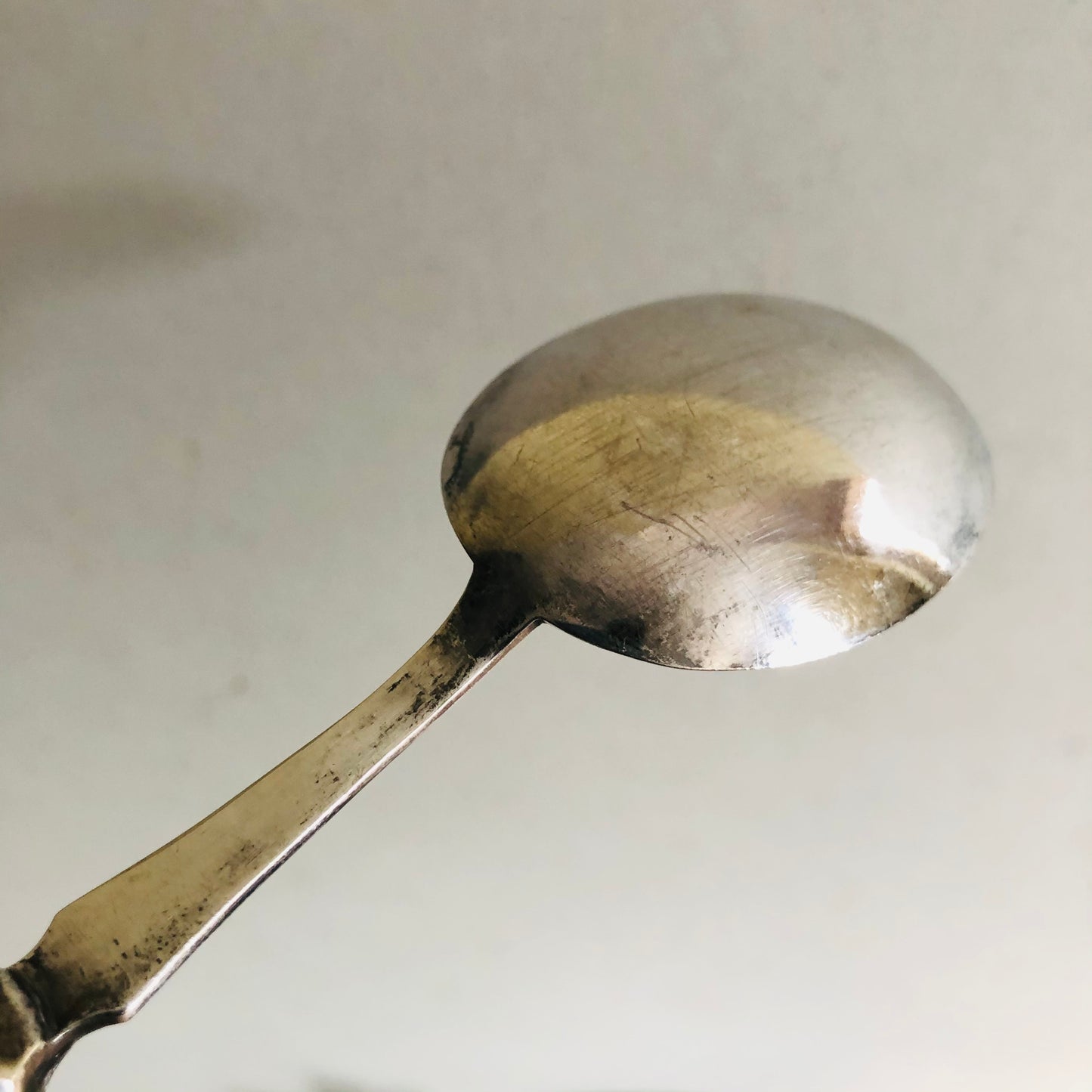 Antique Silver Spoon with Bone Handle