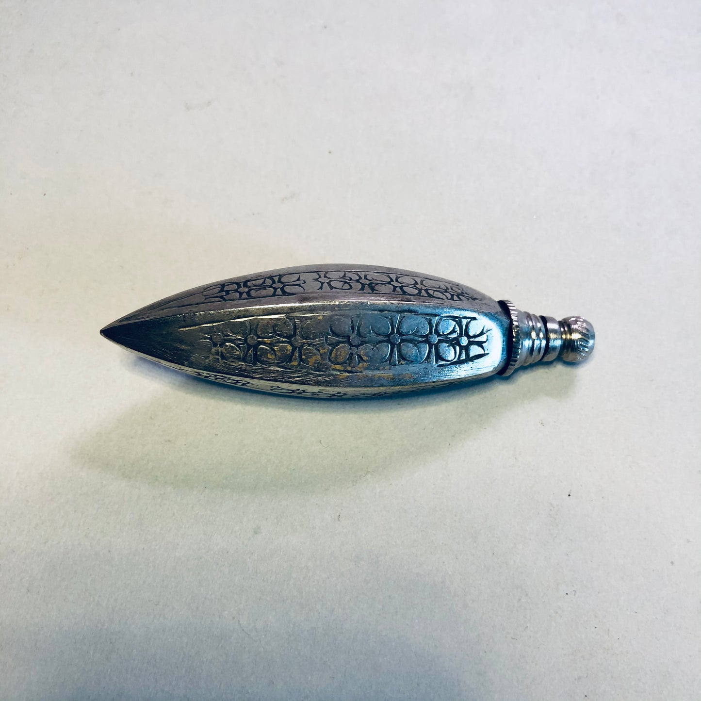 Antique Silver Kohl Bottle / Scent Bottle from Afghanistan
