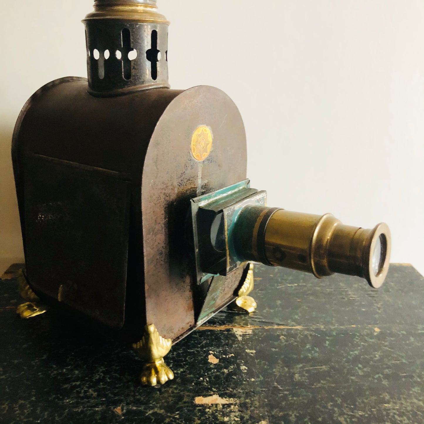 Antique Magic Lantern and Glass Slides
