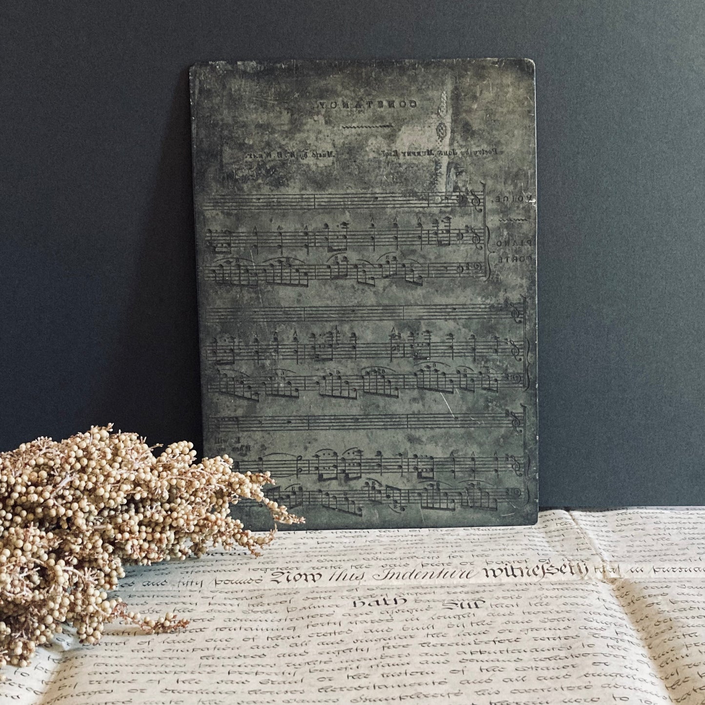 Vintage Pewter/zinc Printing Plate | Unique Music Images