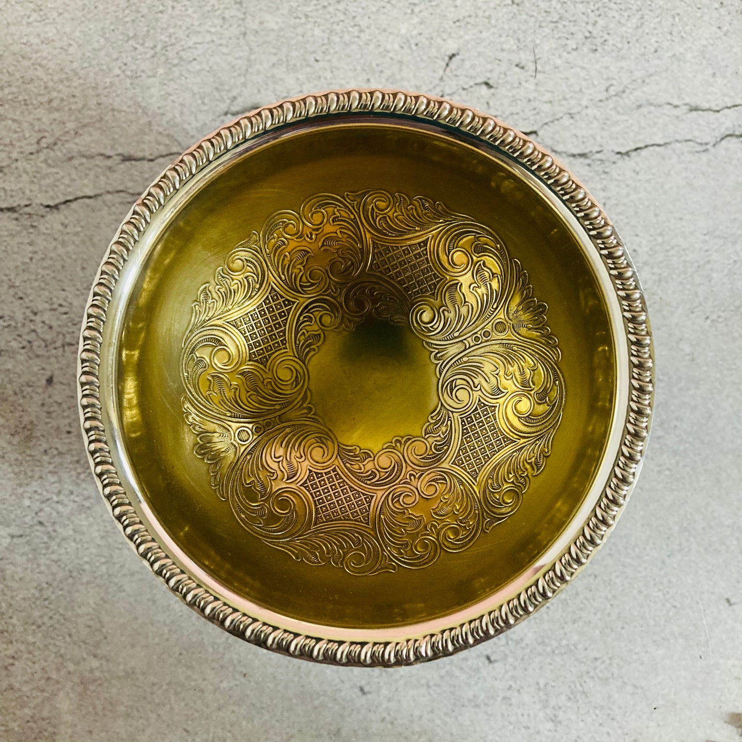 Antique Ostrich Egg and Silver Plate Ostrich Cup