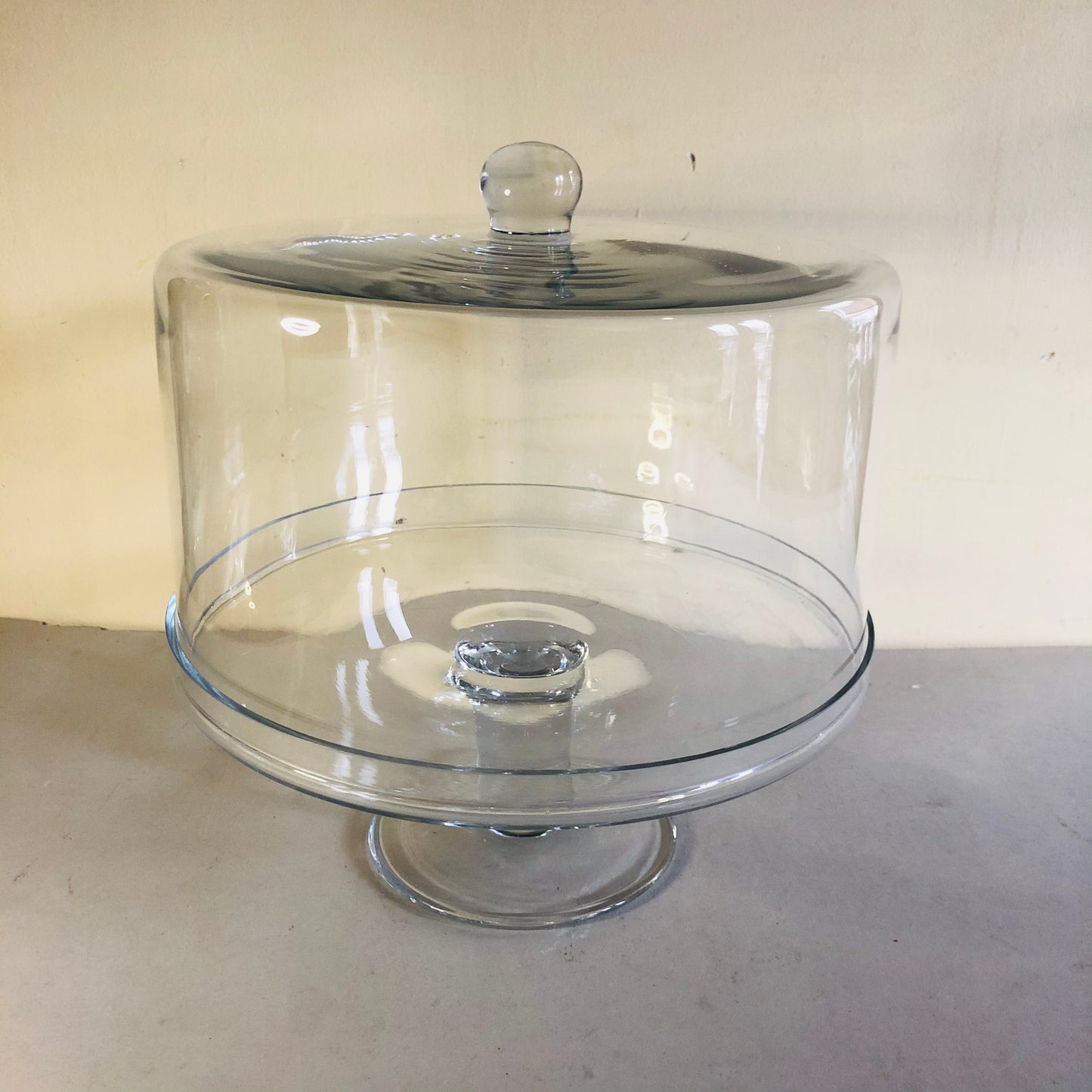 Large Glass Cake Stand