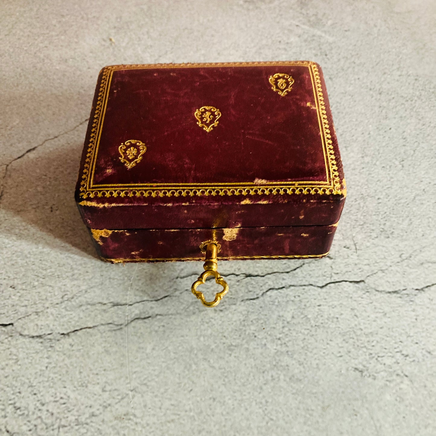 Antique Leather Florentine Box