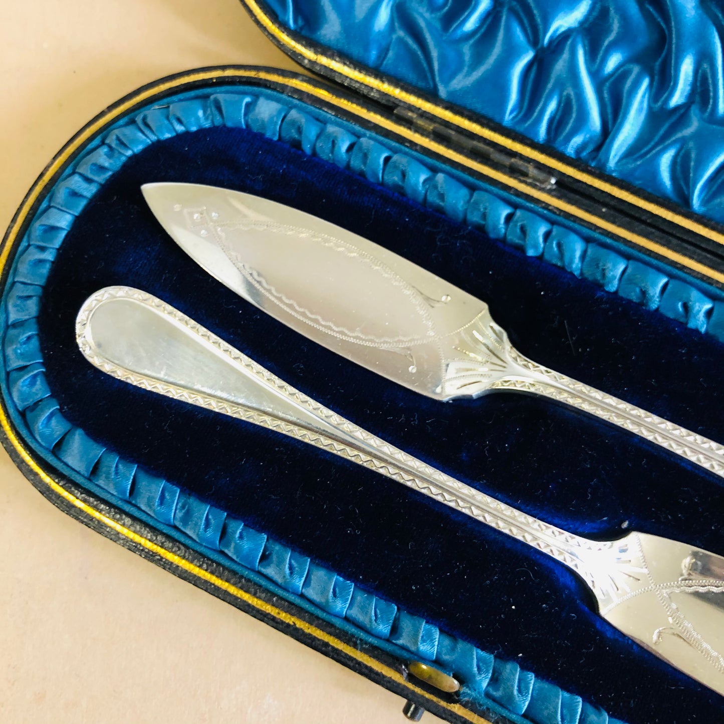 Antique Silver Fish / Shellfish Cutlery Set | Perfect Wedding Gift