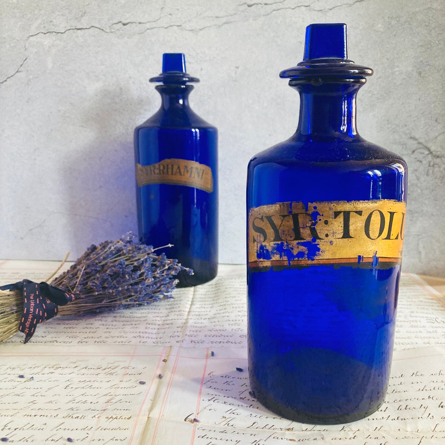 The Stripper Sandy - Victorian Bristol Blue Pharmacy Apothecary Bottle