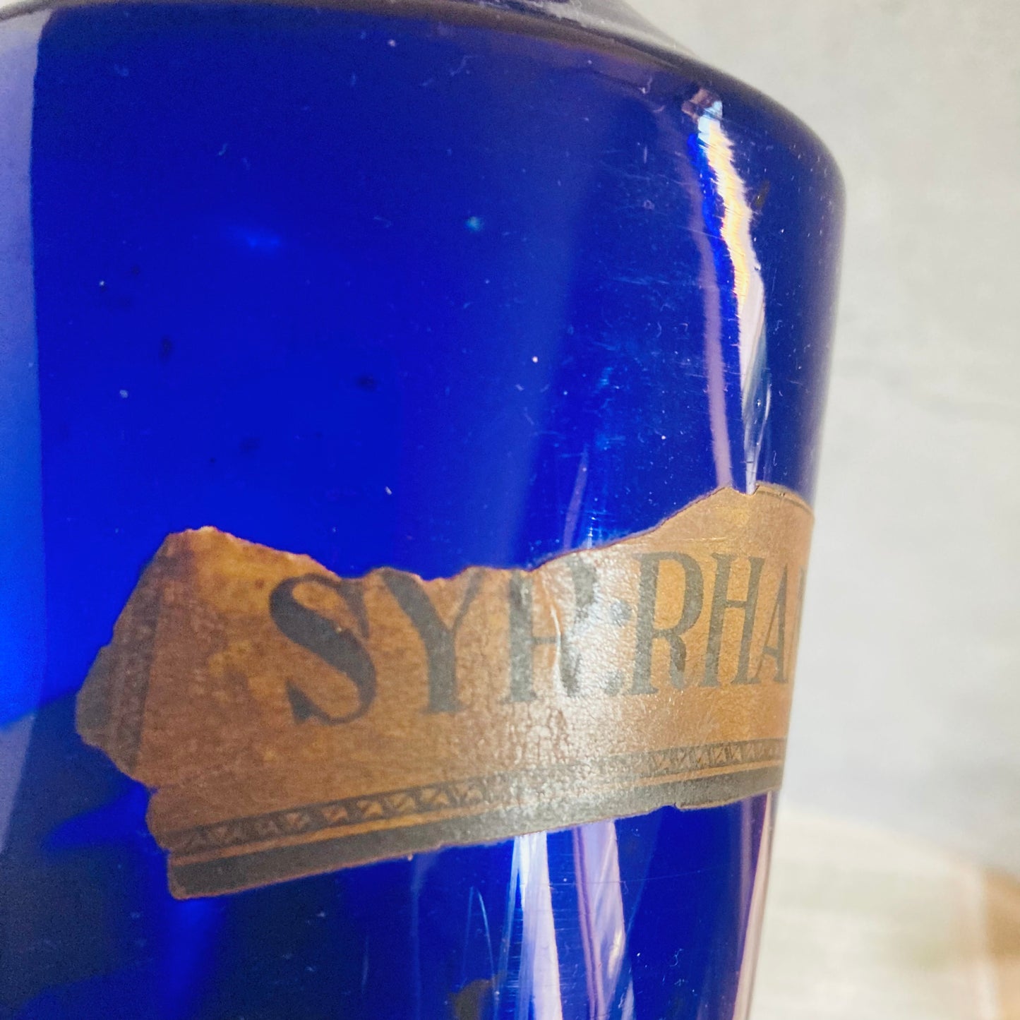 The Stripper Sandy - Victorian Bristol Blue Pharmacy Apothecary Bottle