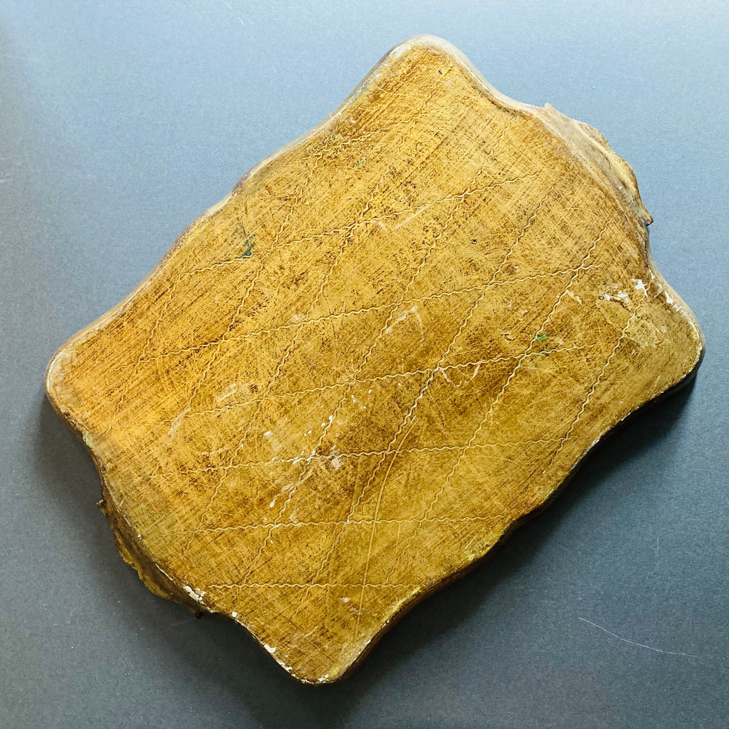 Vintage Copper & Gold Paper Mache Florentine Tray
