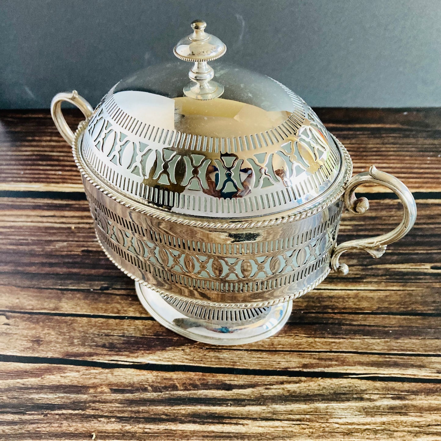 Antique Silver Trophy Shaped Pierced Lidded Potpourri Dish