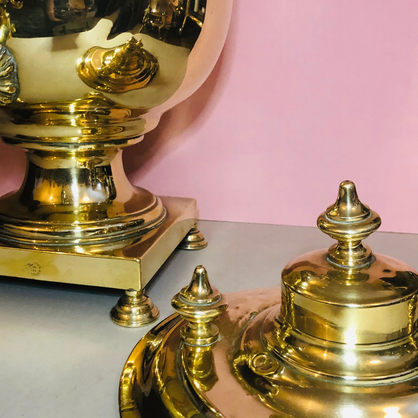Earl Madison - Large Antique Brass Samovar