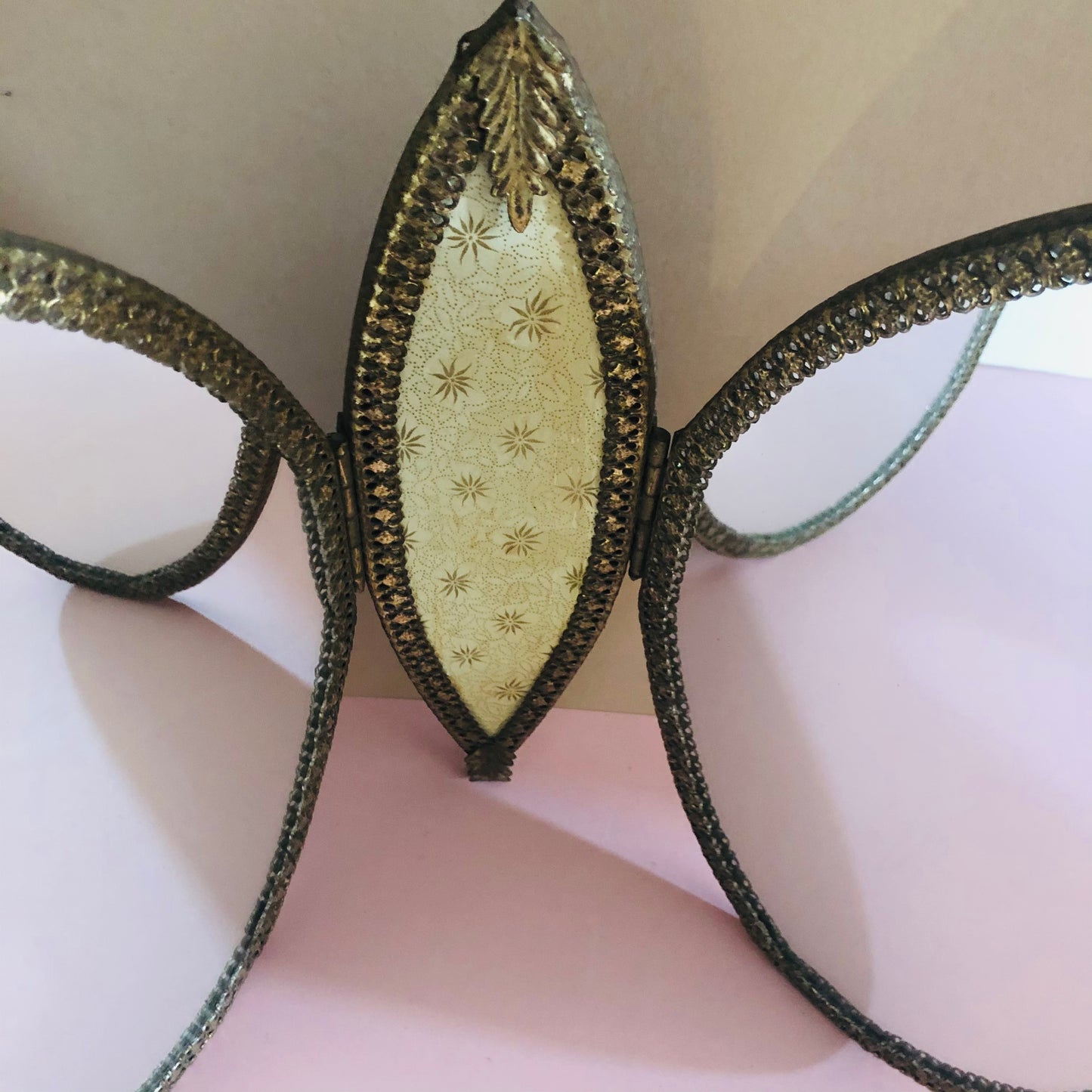Vintage Triptych Butterfly Mirror | Very Rare Dressing Table Mirror