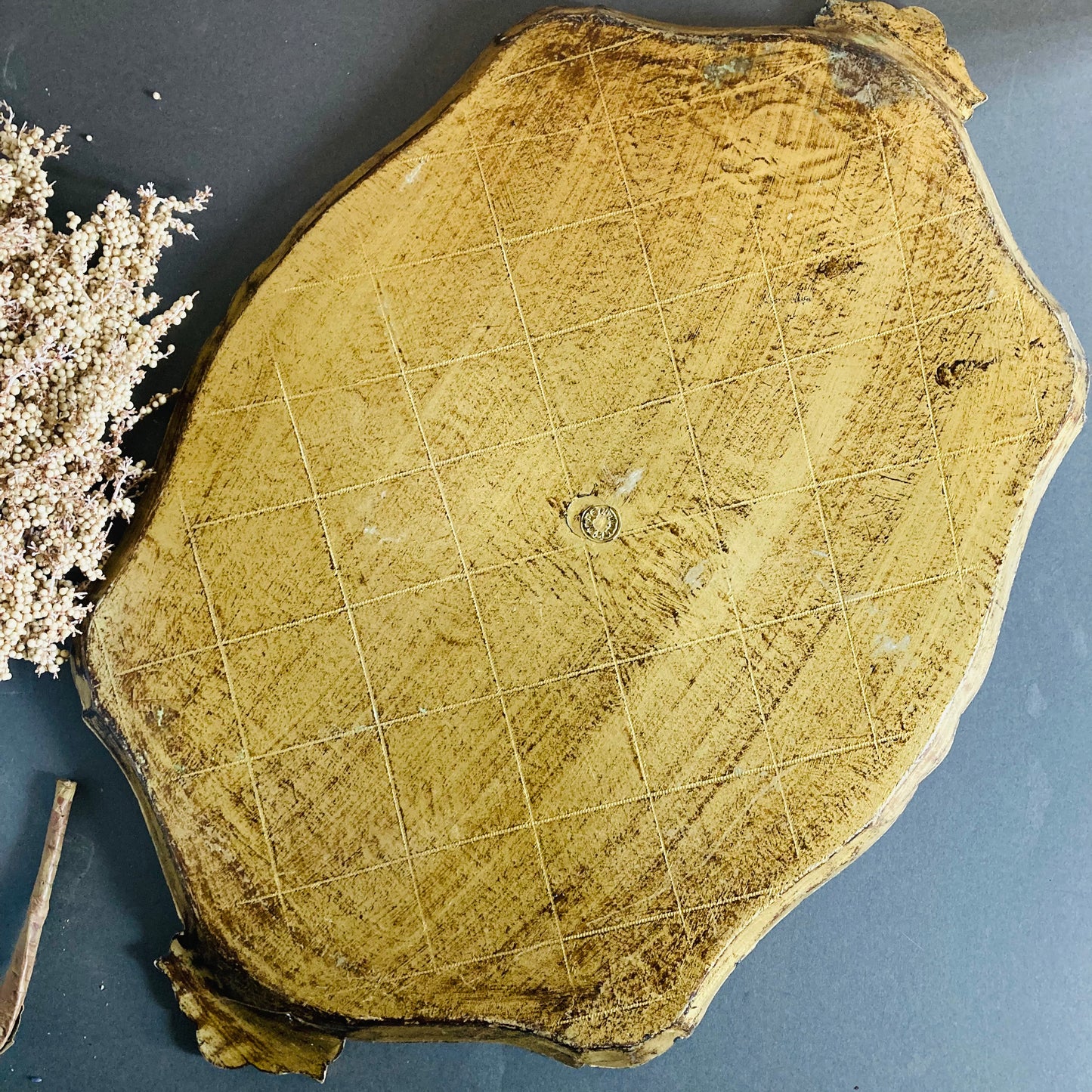 Large Vintage Gold Florentine Paper Mache Tray