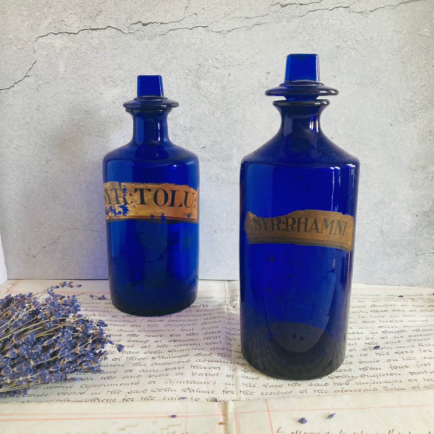 Victorian Bristol Blue Apothecary Pharmacy Medicine Bottles