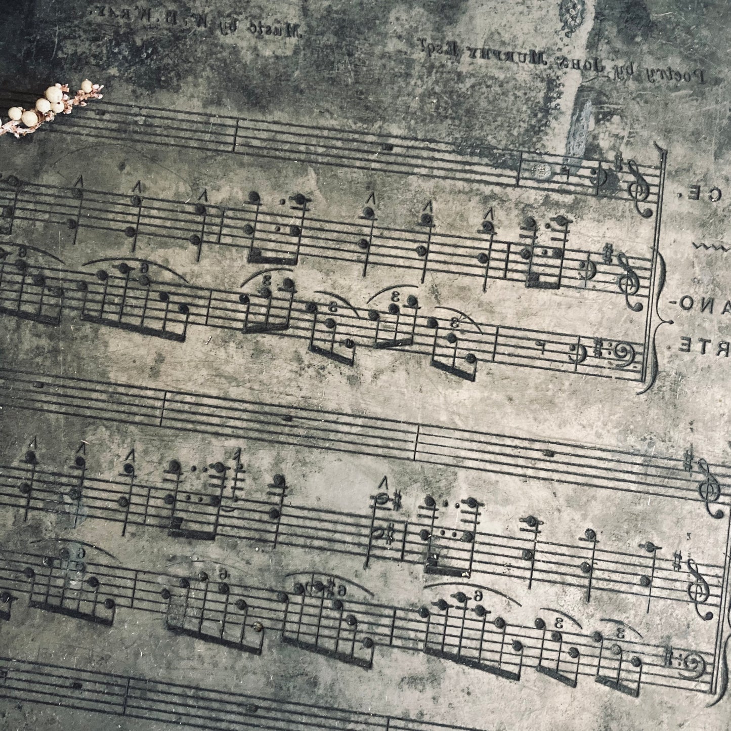 Vintage Pewter/zinc Printing Plate | Unique Music Images