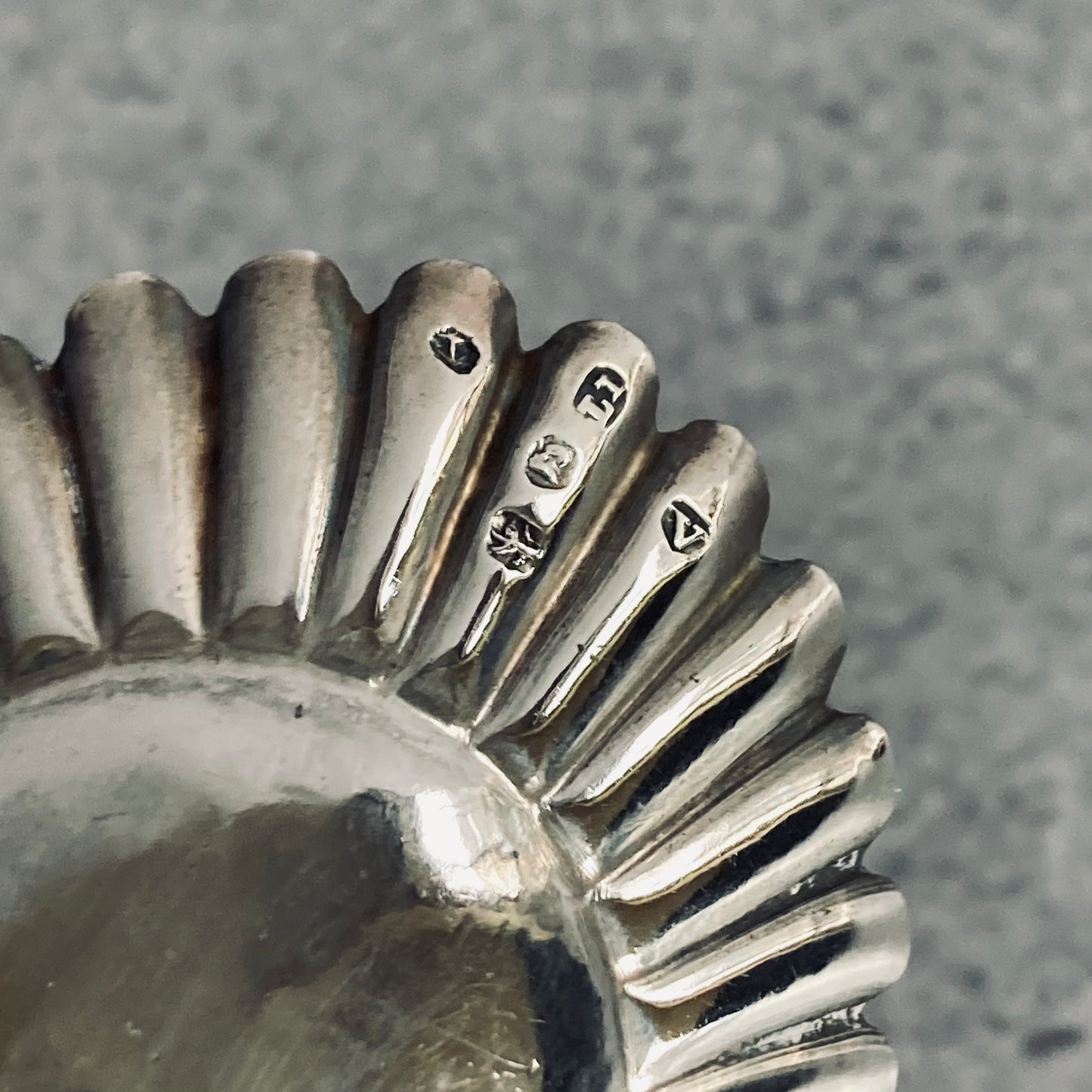 Georgian Sterling Silver Engraved Caddy Spoon Birmingham 1819
