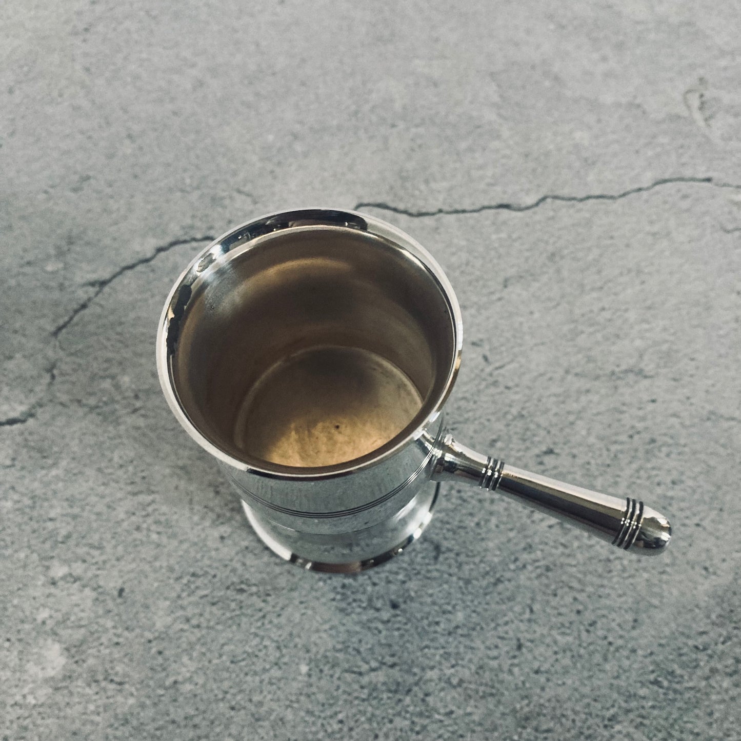Antique Silver Plate Double Whisky Spirit Jigger Measure Cup.