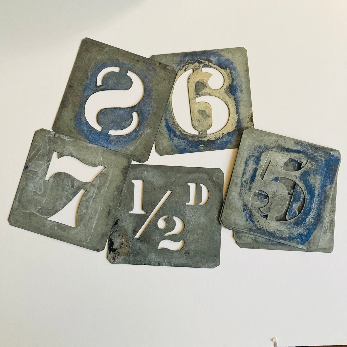 Vintage Galvanised Letter Stencils