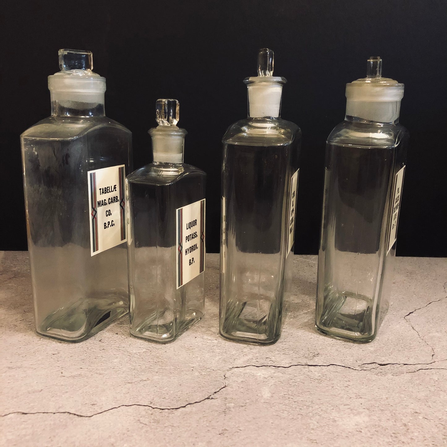 The Artist Fam - Vintage Glass Chemist Bottles