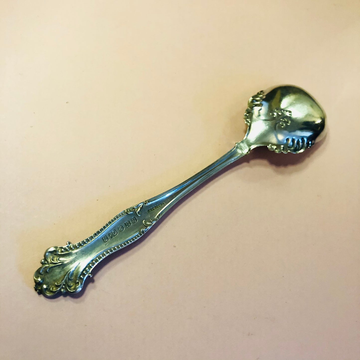 Antique Embossed Dessert Spoon