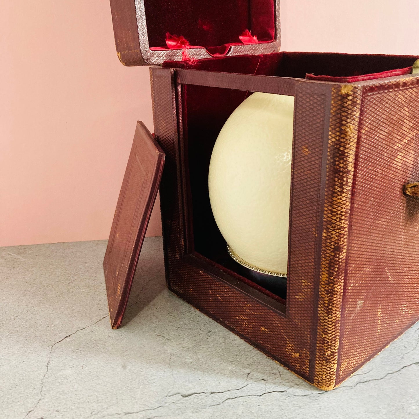 Antique Leather Large Carriage Clock Display Box