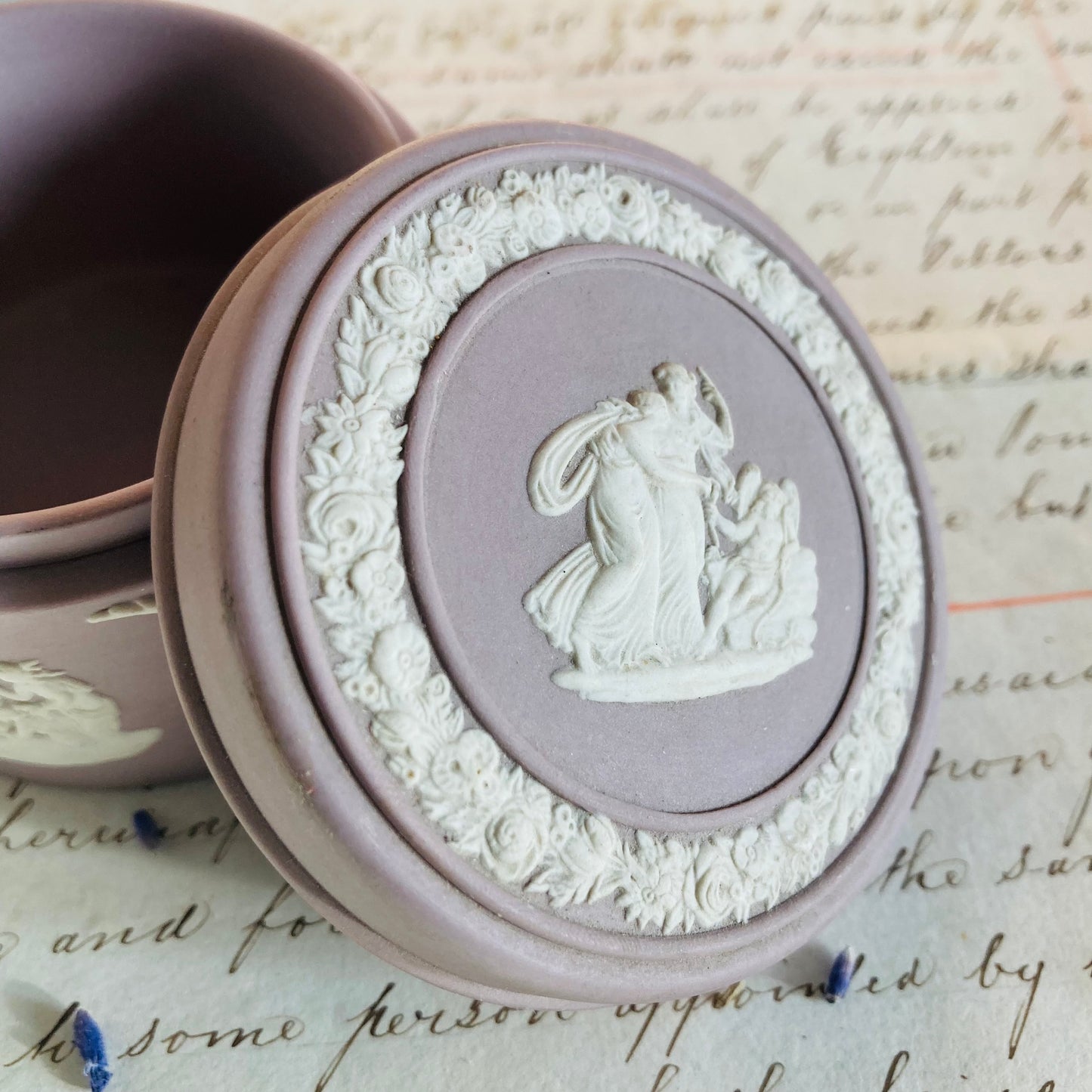 Vintage Trinket Pot Wedgwood Jasperware