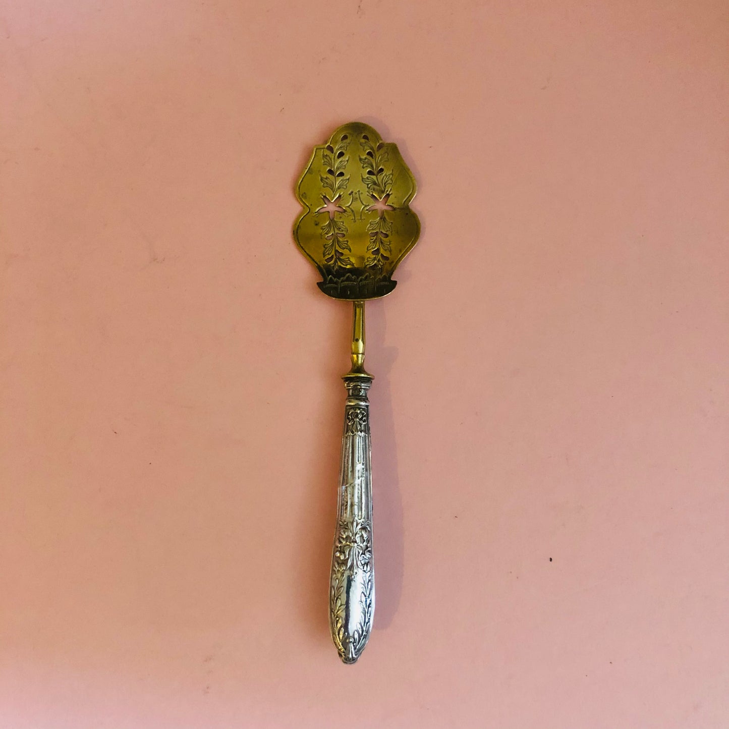 Antique Silver French Dessert Hors D'Oeuvre Spoon, Repose Handle