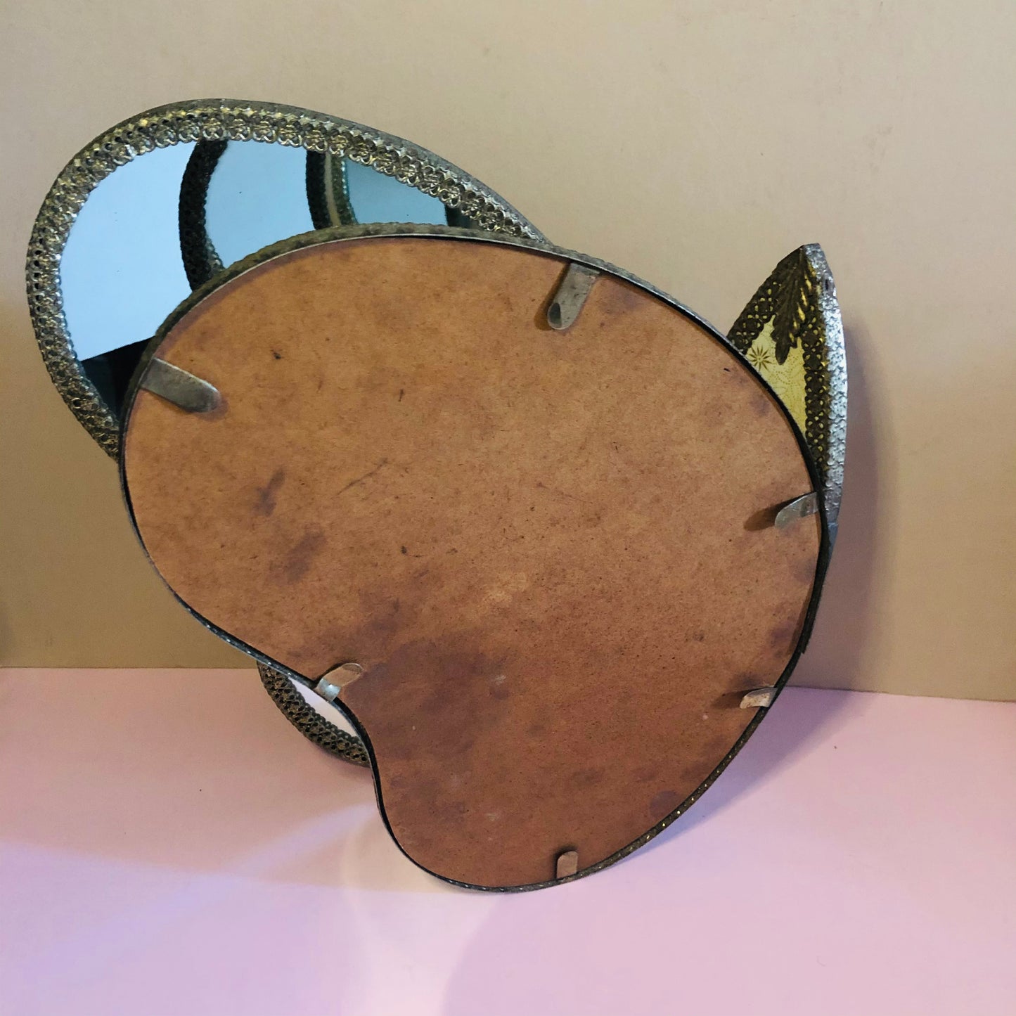 Vintage Triptych Butterfly Mirror | Very Rare Dressing Table Mirror