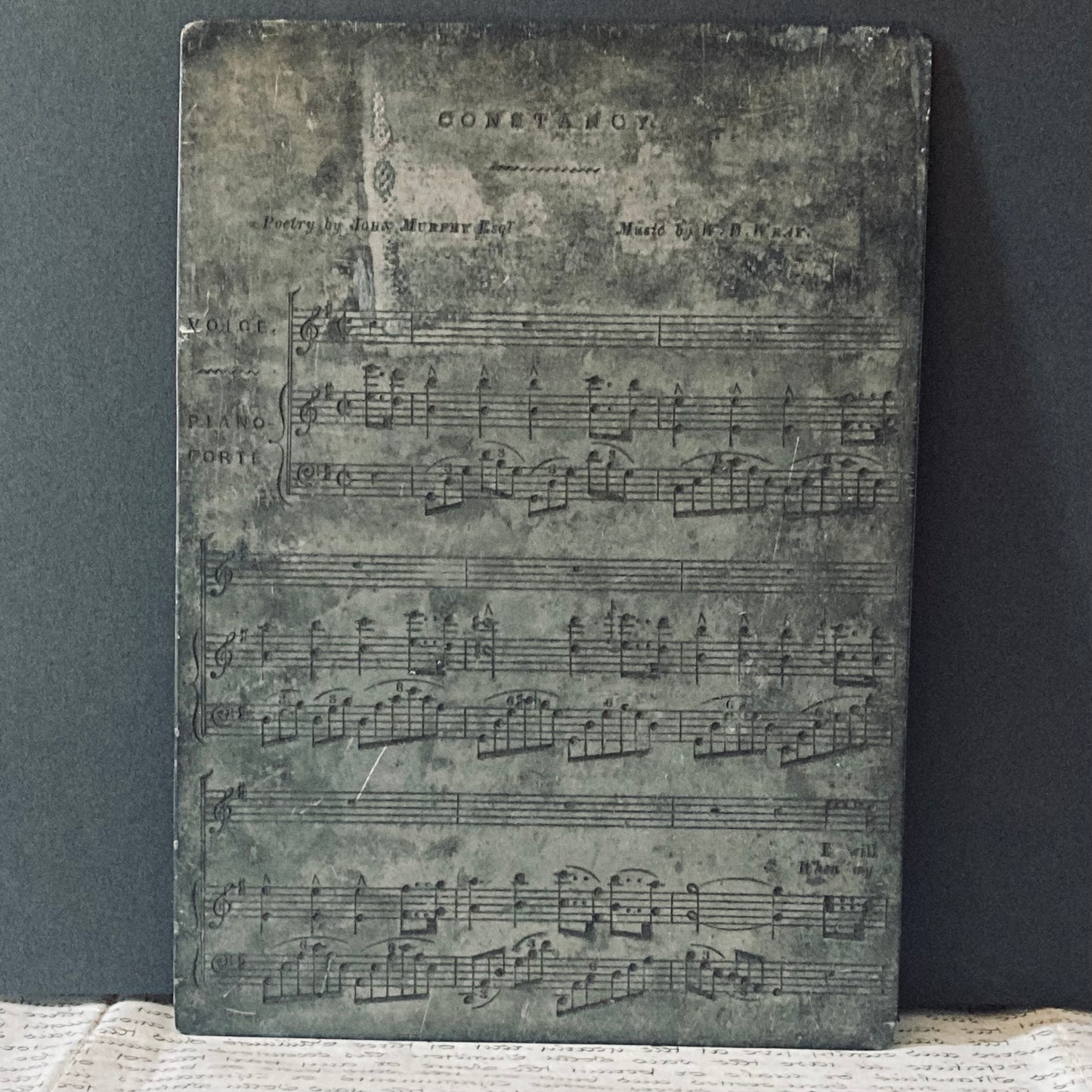 The Director Carmel - Etched Steel Printing Plate of Music