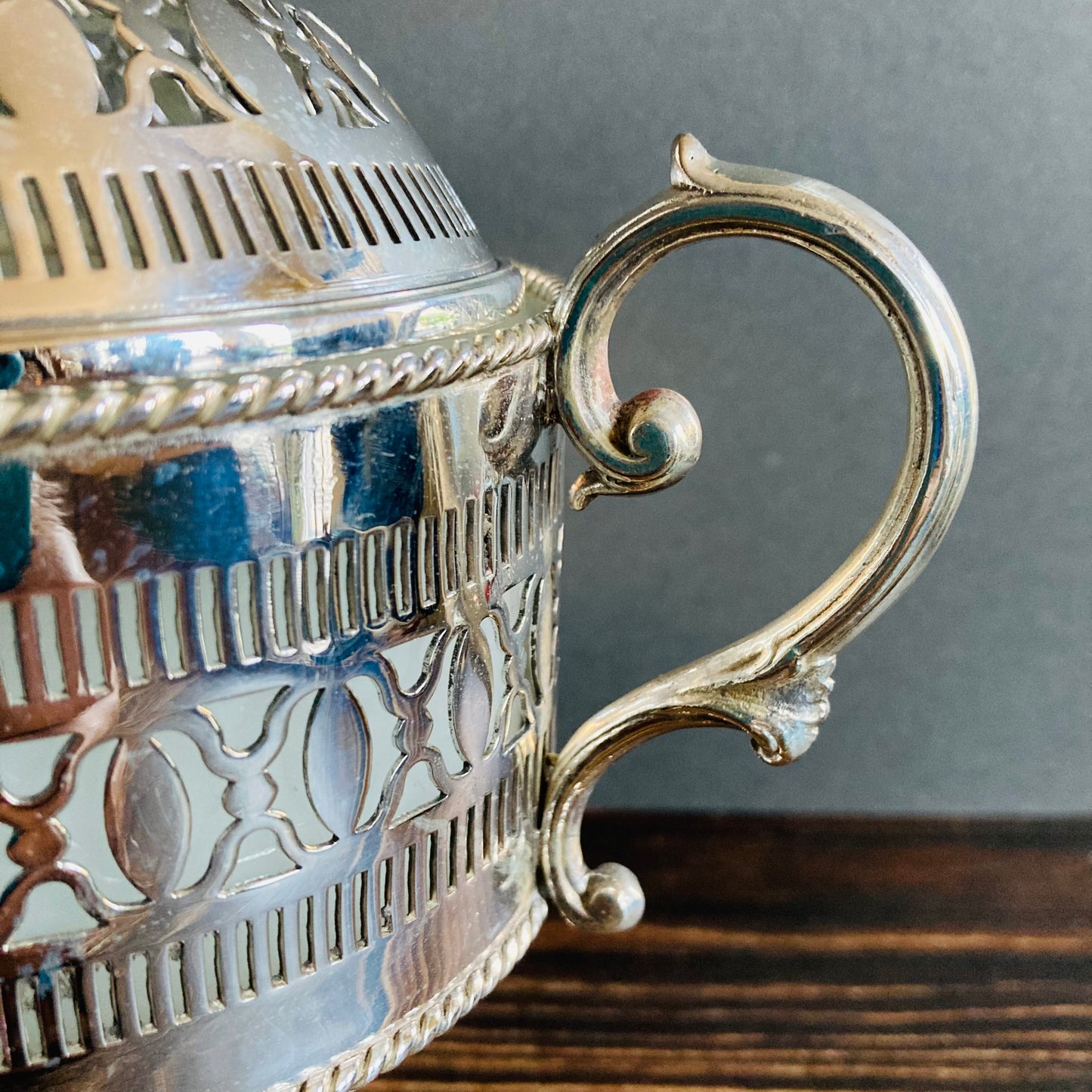 Antique Silver Trophy Shaped Pierced Lidded Potpourri Dish