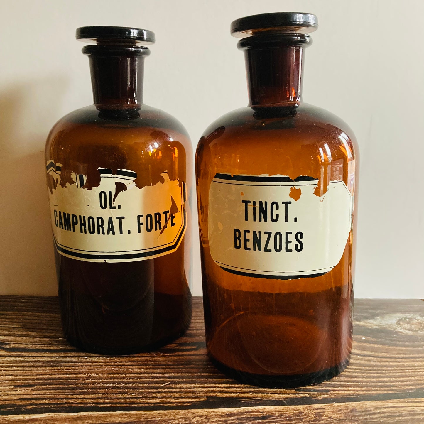 Amber Glass Apothecary German Pharmacy Chemist Bottles