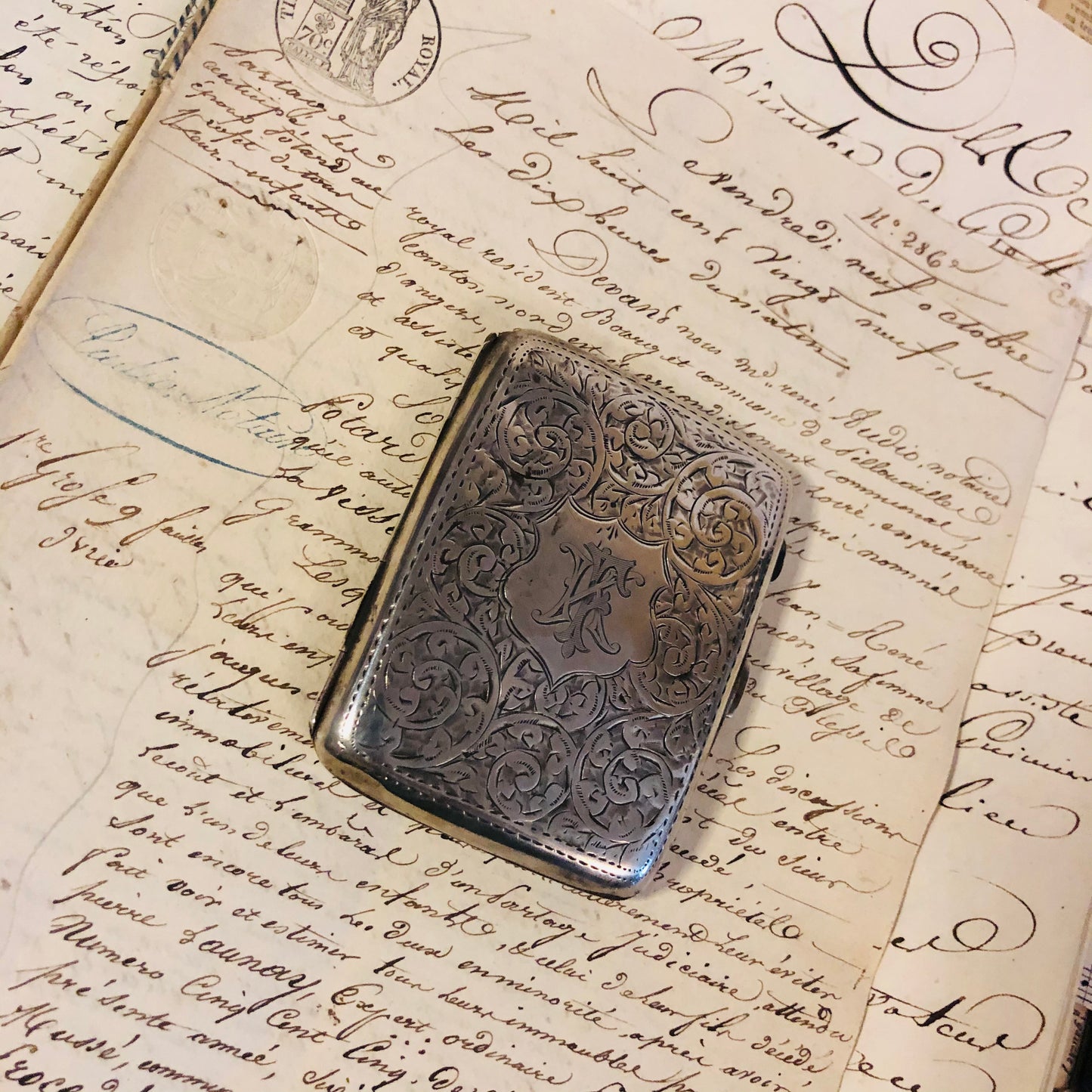 The Mixologist Jude - Antique Silver Card Case