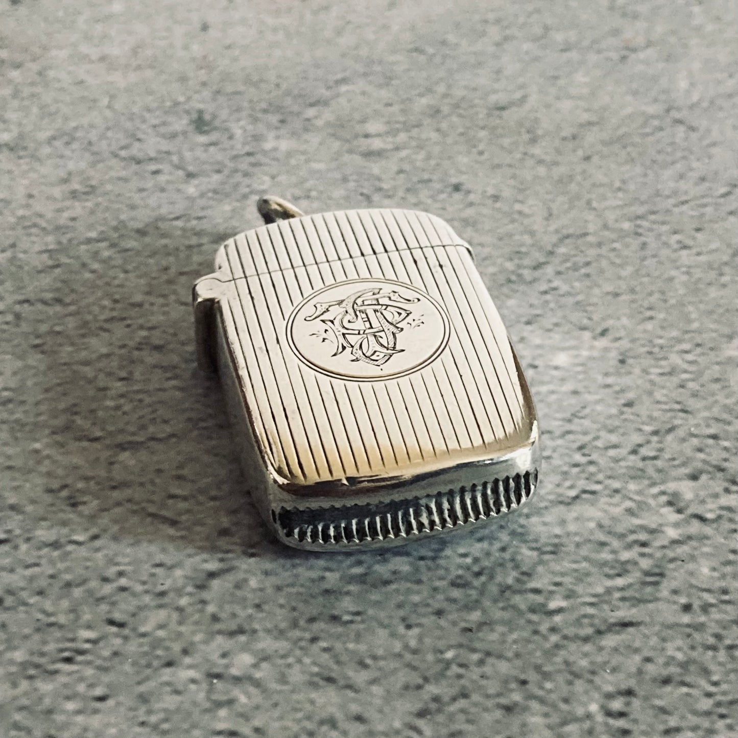 Antique Silver Vesta Case Birmingham 1901 George Unite
