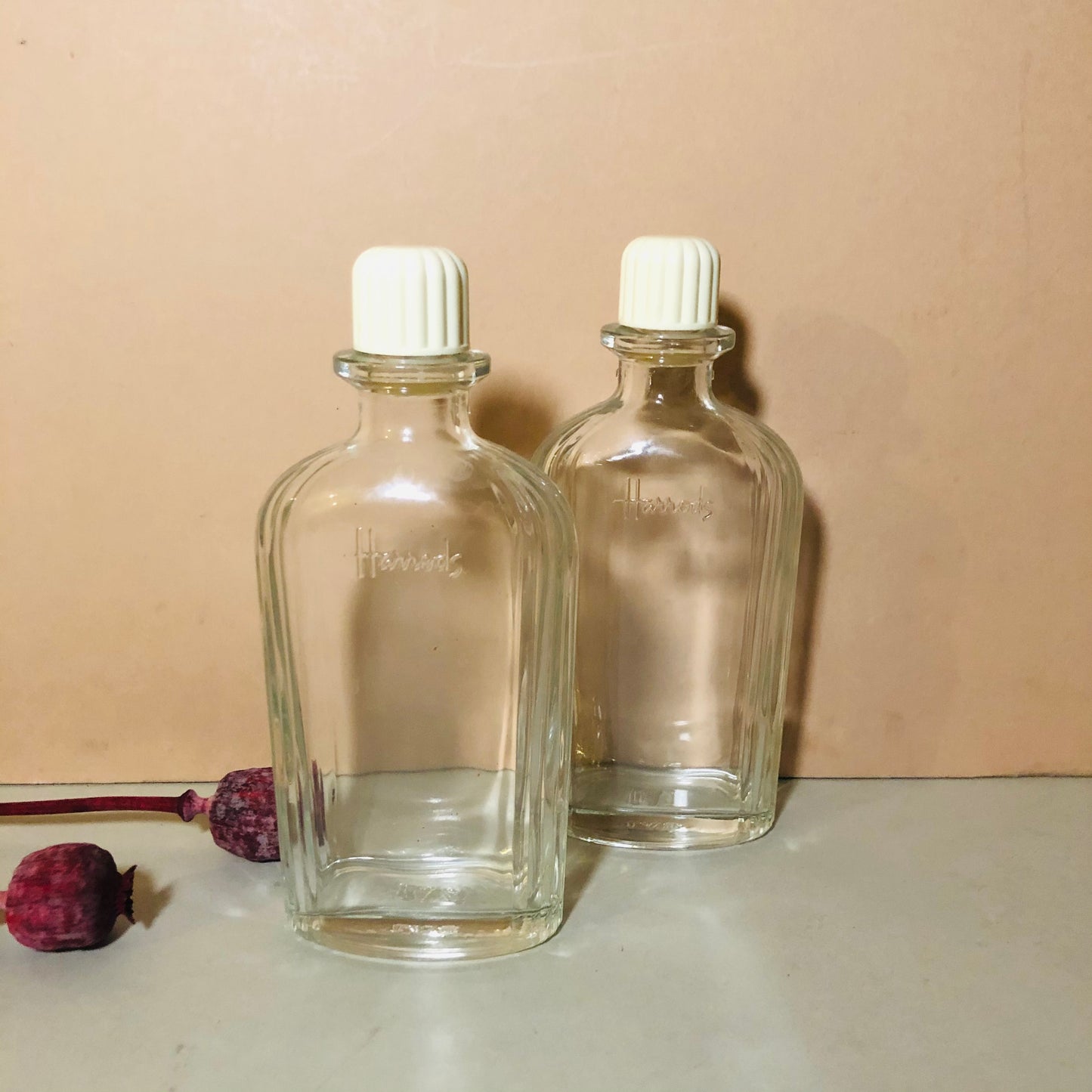 Vintage Harrods Glass Refill Bottle
