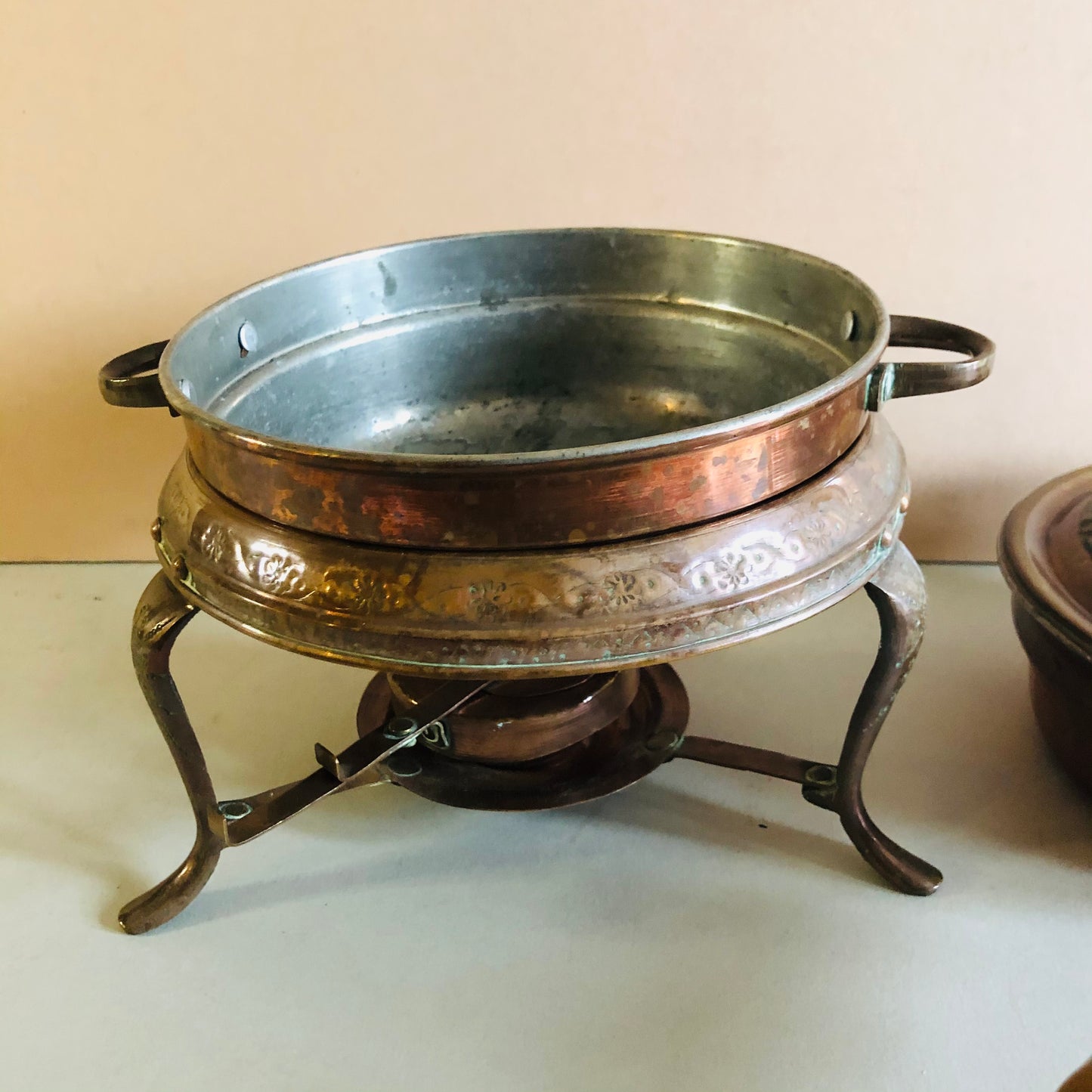 Vintage Copper Cooking Chafing Set